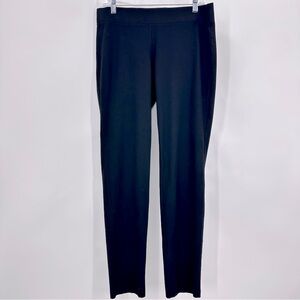 Eileen Fisher Viscose Knit Pull On Pants Black Size M